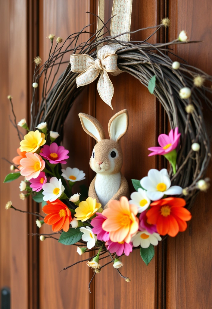 10 Charming Easter Home Decor Ideas That Won't Break the Bank! - 1. Whimsical Bunny Wreath