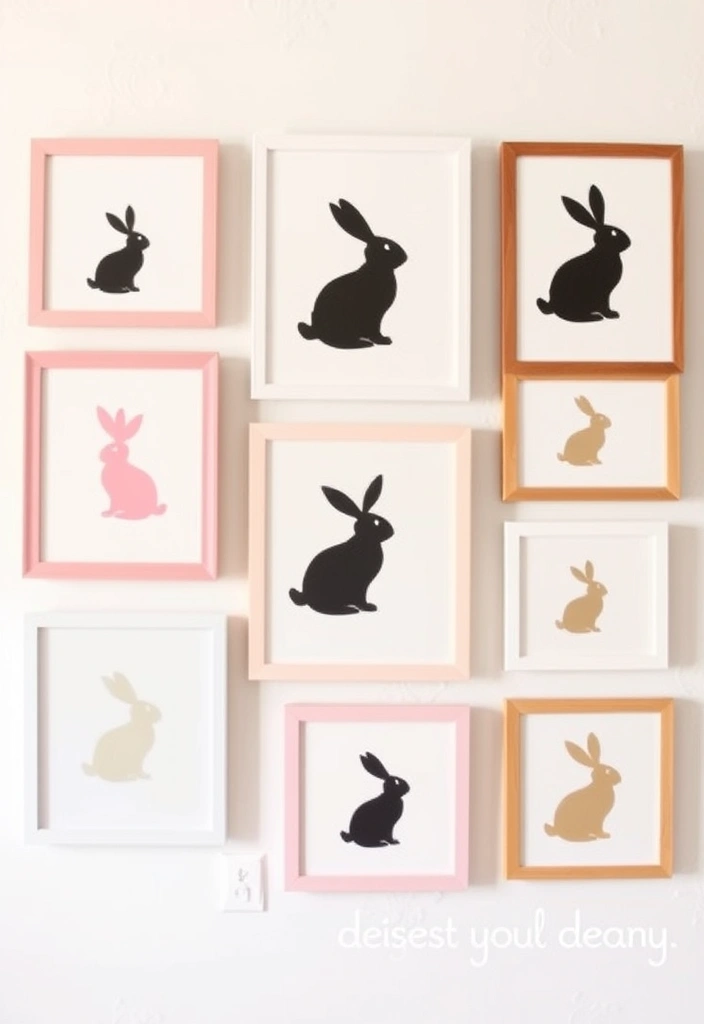 10 Charming Easter Home Decor Ideas That Won't Break the Bank! - 6. Bunny Silhouette Wall Art