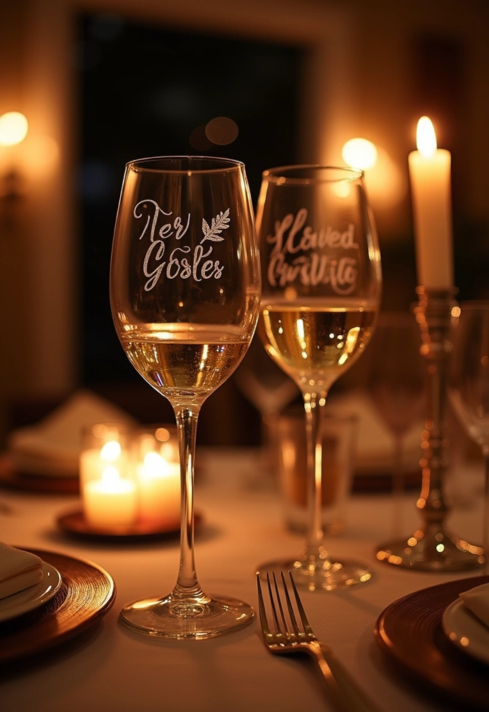 10 Thoughtful Wedding Gifts for Newlyweds That They'll Cherish Forever! - 8. Engraved Wine Glasses