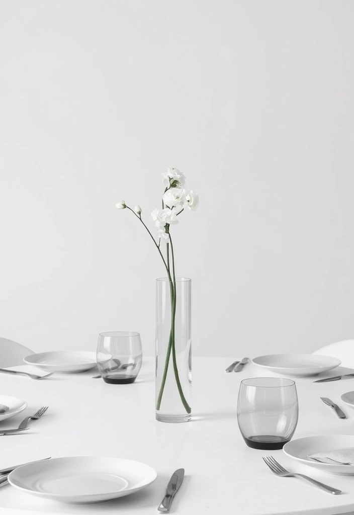 12 Romantic Table Arrangements for Valentine's Day That Will Set the Mood for Love! - 8. Minimalist Elegance