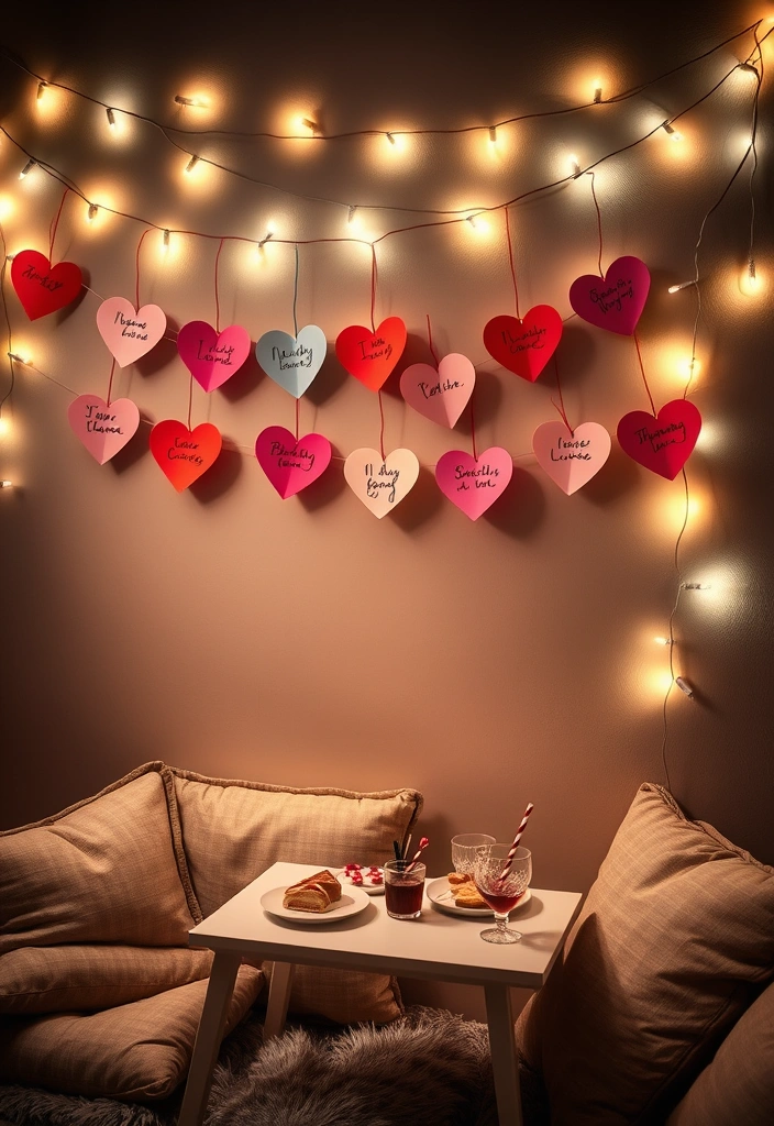 12 Stylish Valentine's Day Party Decorations That Won't Break the Bank! - 2. DIY Love Notes Garland