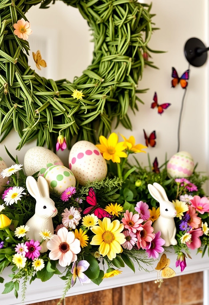 15 Fresh Spring Mantel Inspirations That Will Brighten Your Home! - 15. Seasonal Symbols