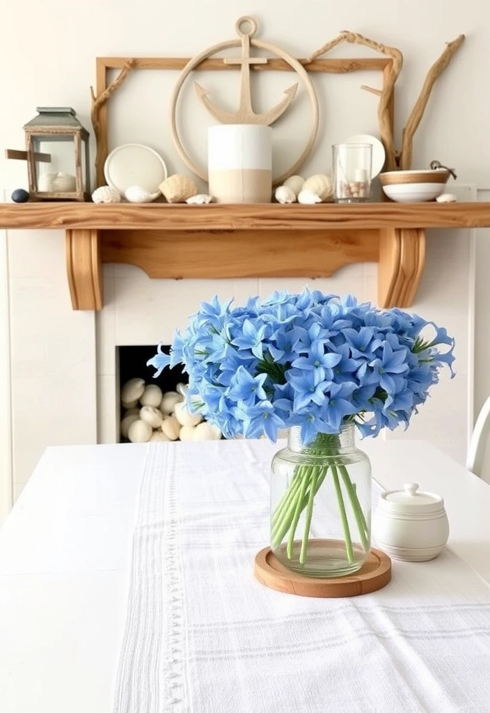 15 Fresh Spring Mantel Inspirations That Will Brighten Your Home! - 6. Coastal Breeze