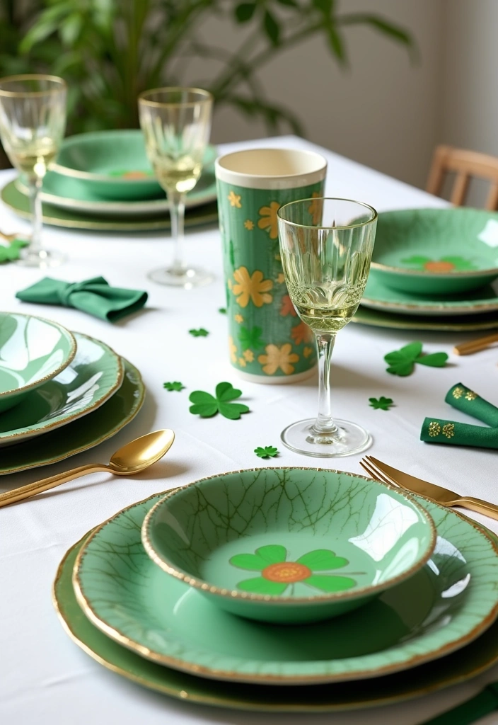 16 Best St. Patrick’s Day Party Decorations - 5. St. Patrick's Day Themed Tableware