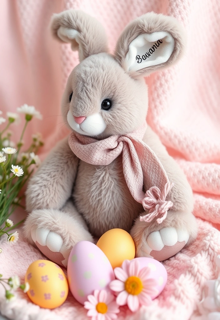 16 Unique Easter Gift Ideas That Will Wow Your Loved Ones! - 1. Personalized Bunny Plush